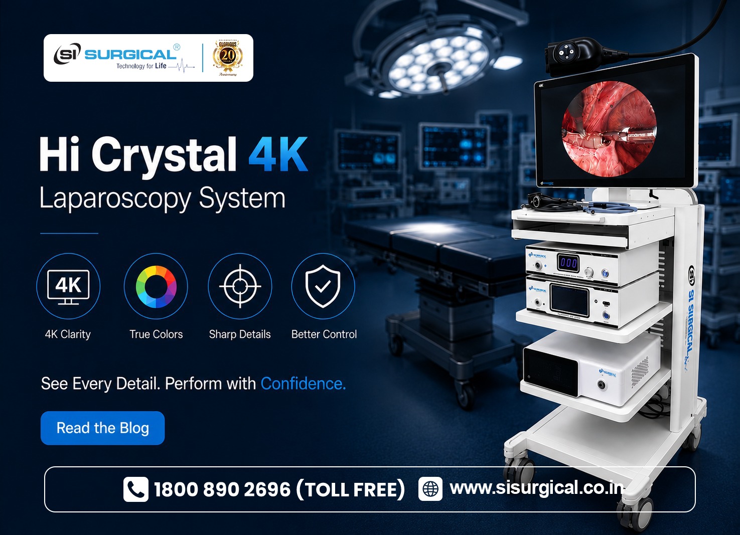 Hi Crystal 4K Laparoscopy System: Complete Features & Clinical Benefits for Surgeons