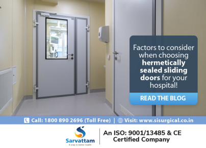 Factors to consider when choosing hermetically sealed sliding doors for your hospital!